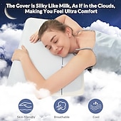 baratos Acessórios de cama-Travesseiro em Espuma de Memória Dupla Face com Diferente Firmeza Travesseiro Zero Pressão Confortável e Respirável Proporciona Suporte para o Pescoço e Alívio da Dor nos Ombros