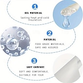 billige Solbeskyttelse-1 stk blå pvc gel ispose for hjelmer  &amp; hatter - bærbar kjølepose med justerbar stropp, gjenbrukbar ispose for utendørssport, fotturer, reiser - passer for alle aldre