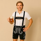 voordelige Lederhosen Set-Oktoberfest Lederhosen Beiers Duits München Weiden Voor heren Doek in traditionele stijl
