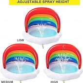 cheap Beach &amp; Outdoor Toys-Inflatable Sprinkler Baby Pool with Canopy Rainbow Kiddie Pool Wading Pool for LearningInfant Water Pool ToysOutdoor Swimming Pool for Kids
