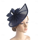 economico Fascinatori-Copricapo fedora di lino matrimonio festa serale tea party corsa dei cavalli cocktail vintage carino con copricapo floreale