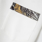 preiswerte Klassisches Poloshirt für Herren-Herren Waffel-Poloshirts Golfshirt Arbeit Lässig Revers Kurzarm Basic Modern Farbblock Patchwork Knöpfe Sommer Frühling Normale Passform Schwarz Weiß Königliches Blau Khaki Grau Waffel-Poloshirts