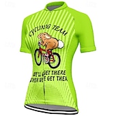cheap Women&#039;s Jerseys-Women&#039;s Cycling Jersey Graphic Stripes Short Sleeve Bike Tee Tshirt Jersey with 3 Rear Pockets Mountain Bike MTB Quick Dry Anatomic Design Wicking Breathable Sports Pink Blue Orange Clothing Apparel