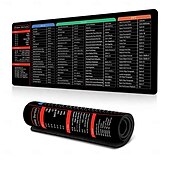 お買い得  家庭用品-Excel チートシート デスクマット、ショートカット付き XL マウスパッド、31.5&quot;x11.8&quot; または 35.4&quot;x15.7&quot;、デスクプロテクター、滑り止め、防水、オフィスワーク &amp;プロフェッショナル向けのゲーム、生産性ギフト &amp;学生
