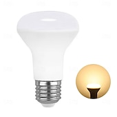 abordables Bombillas LED tipo globo-Bombilla LED E27 R63 de 7 W, 85-265 V, con efecto de bomba de baño, luz tipo hongo, equivalente a 60 W, blanca cálida, para el hogar, la sala de estar y el baño (6 unidades)