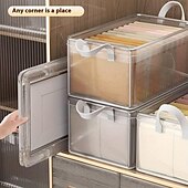 economico Organizzatori di Cassetti per Vestiti-Contenitore portaoggetti per indumenti con struttura in acciaio, contenitore portaoggetti pieghevole in PVC, organizer per indumenti trasparente e resistente per l&#039;organizzazione della camera da letto