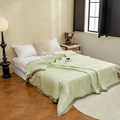 billiga Elitkollektion-Kylande Täcke Comforter Andningsbar Tencel Lyocell Fiber Täcke Drottning Kylande Filt för Varm Sömnare Lätt Duvet för Sommar Grön Rosa