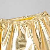 economico pantaloni casual-Per uomo Pantaloni da discoteca Pantaloni a Zampa Pantaloni Pantaloni casual Bottoni Tasca Semplice Comodità Feste Palcoscenico Luci da discoteca Moda Casual Oro Micro-elastico