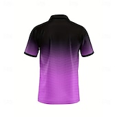 economico Polo geometrica da uomo-Per uomo Geometrico Polo Manica Corta Magliette polo Camicie con Colletto Business Casual Scuola All&#039;aperto Athleisure Abbigliamento quotidiano Stampa 3D Estate azzurro cielo Azzurro cielo Viola