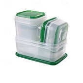 cheap Kitchen Storage-17PCS Food Container Fridge Bins, Leakproof Food Grade Plastic Various Sizes with Lid for Leftover Meals