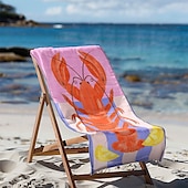 economico set di asciugamani da spiaggia-telo mare stampato, telo mare leggero e anti-sabbia ad asciugatura rapida, ideale per viaggi, piscina e uso all&#039;aperto
