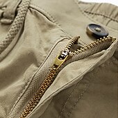 economico Classico-Per uomo Pantaloncini cargo Shorts Pantaloncini Estivi Coulisse Elastico in vita Multi-tasche Semplice Comodità Indossabile Lunghezza al ginocchio All&#039;aperto Sport Quotidiano Moda Casual Nero Cachi