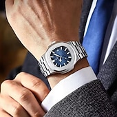 levne Mechanické hodinky-Dámské a pánské mechanické hodinky casual obchodní styl nárazuvzdorné luminescenční datum nerezové hodinky 304