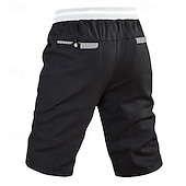baratos shorts de trabalho-Homens Shorts sociais Burmuda Shorts Shorts de trabalho Bolsos Com Cordão Tecido Conforto Respirável Comprimento do joelho Ao ar livre O negócio Moda Casual Preto Azul