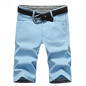 cheap Work Shorts-Men&#039;s Dress Shorts Work Shorts Golf Shorts Pocket Plain Comfort Breathable Knee Length Outdoor Business Sports Casual Black Wine