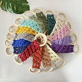 economico Tende macrame e stringa-Anello per asciugamano in crochet boho regalo per la festa della mamma supporto per asciugamano in macramè da cucina anello porta asciugamani in macramè anello per asciugamani da appendere in crochet