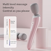 economico Massaggiatori per corpo-Massaggiatore elettrico ultra compatto ricaricabile via USB con vibrazioni ad alta frequenza per il rilassamento totale del corpo collo schiena gambe e lombari