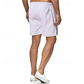 economico Pantaloncini casual-Per uomo Pantaloncini da mare Shorts Pantaloncini Estivi Pantaloncini casual Tasca Coulisse Elastico in vita Semplice Comodità Traspirante Corto All'aperto Vacanza Canotta sportiva Casual Nero Bianco