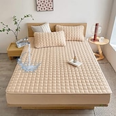 abordables Parures de draps-Housse de lit protectrice imperméable Queen Full King protège-matelas ajusté drap imperméable protecteur housse de matelas en taffetas shaggy ultra douce et confortable anti-acariens