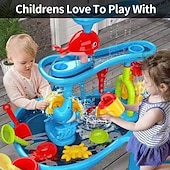 cheap Beach &amp; Outdoor Toys-Water Table for Toddler 3-5 1-3 - Outdoor Kids Water Table - Sand Sensory Table Beach Summer Toys Sandbox Activity Table Outdside Water Toys Splash Table Water Table for Girls 3-5 4-8 Pink