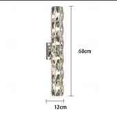 cheap Post Light-LED Wall Light Warm White Wall Mount Lighting Fixture Rectangular Indoor Display Shelves Wall Lights Elegant Crystal Anti Rust 110-240V