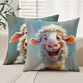 billige dyrestil-Morsom dyre sau dekorative kastputer deksel 1PC myk firkantet sofa putevar putevar til soverom stue sofa stol