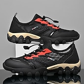 preiswerte Sneaker für Herren-Herren Sneaker Upstream-Schuhe Canyoning Lässig Outdoor PU Leder Netz Atmungsaktiv Bequem Rutschfest Schnürung Schwarz Braun Khaki Sommer Frühling