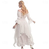 economico Vestiti-Retrò Vintage Rococò Punk &amp; Gotico Vestito Abito ispirato alla Reggenza Manica a Campana Manica a Palloncino Vichingo Elfico Costume Per donna Celtico Costumi da pirata Fantasia Halloween Carnevale