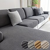 cheap Sofa Cover-1pc Stretch Sofa Seat Cover Universal Jacquard Soft Polar Fleece Slipcover Easy to Clean &amp; Durable