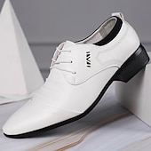 economico Formale-scarpe eleganti da uomo con lacci bianchi - scarpe eleganti per matrimoni, feste da ballo e occasioni speciali