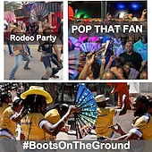 cheap Event &amp; Party Supplies-Boots on The Ground Fan Large Folding Fan-Hand Fan Popping Fan for Line Dancing Clacking Fans for Boots On The Ground Dance, Party,Outdoor,Decoration