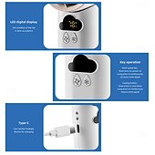 cheap Fans-K52 Handheld Cooling Fan with Ice Porcelain Refrigeration, 13000rpm Motor, 100-Speed Stepless Control, Foldable Design, LED Display, and Type-C Charging – Portable Mini Fan for Summer Travel &amp; Office