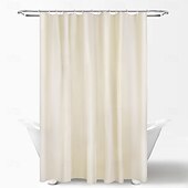 cheap Shower Curtains-Shower Curtain PEVA Waterproof Mildew Resistant Bathroom Curtains with Hooks Easy Installation Quick-Drying 180cm*180cm(70&quot;*70&quot;) White Blue