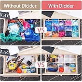 cheap Clothes Drawer Organizers-12pcs Adjustable Drawer Organizer Dividers, Plastic Drawer Separator Inserts, DIY Customizable Drawer Storage Bins for Socks, Underwear, Accessories, Closet and Office Organization