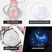 cheap Quartz Watches-OLEVS 5606 Mother's Day Gift for Women's Watch Luxury Original Quartz Watch Waterproof Luminous Diamond Watch Fashion Elegant
