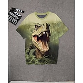 voordelige Jongens 3D Dieren-Jongens 3D Dinosaurus T-shirt Korte mouw Zomer Lente Modieus Basic Kinderen 4-12 jaar Strakke ronde hals Buiten Casual Dagelijks Normale pasvorm