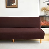 billiga Futon soffa-jacquardtyg armlöst bäddsoffa överdrag slipcovers stretchskydd elastiskt bänkskydd