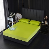 abordables Parures de draps-Protector de matelas imperméable Housse de matelas ajustée Protéger le lit Reine Pleine Roi Housse de lit protectrice douce Draps ajustés respirants confortables Protection à 5 côtés contre les