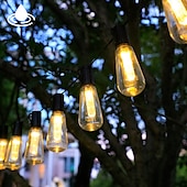 cheap Solar String Lights-Solar Bulb String Lights Outdoor Solar Waterproof Retro Bulb Fairy String Lights 3M-10LEDs 5M-20LEDs 7M-30LEDs for Cafe Wedding Party Patio Holiday Decoration IP65 Garden Light