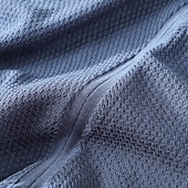 tanie Męskie elitarnie koszulki i tank topy-męska jedwabna bawełniana mieszanka lyocellu t-shirt krótki rękaw okrągły dekolt lato gładki żakard elegancki klasyczny okrągły dekolt minimalistyczny wakacje dom bawełna czarny niebieski granatowy top koszulka męska