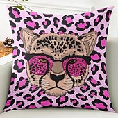 levne zvířecí styl-Dekorativní povlak na polštář zvířecí leopard 1PC měkký čtvercový povlak na polštář pro ložnici obývací pokoj pohovku křeslo