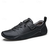 preiswerte Sneaker für Herren-Braune Casual-Sneaker für Herren – vielseitige Schlupfschuhe aus weichem Leder für Komfort im Alltag