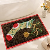 billiga Mattor &amp; mattor &amp; mattor-spärrhake kit gör det själv badrumsmatta hantverkssats virkat garn kuddsats för nybörjare hantverk tryckta mattor broderi set för vuxna mors dag presenter