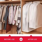 Недорогие Чехол для одежды и крышка-Чехол для одежды от пыли для вешалки, сумка для хранения одежды на молнии, прозрачный защитный чехол для вешалки, органайзер для шкафа с защитой от пыли
