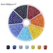 abordables kit para hacer cuentas-Juegos de cuentas esmaltadas en caja de 2 mm, kit de abalorios para hacer pulseras y accesorios de collar.