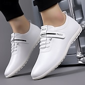 preiswerte Lässig-Weiße Slip-On-Sneaker für Herren mit Streifendesign – modische Schuhe für Freizeitausflüge und Wochenendaktivitäten