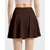abordables Jupes et skorts pour femmes-Femmes Couleur Unie Jupe décontractée Jupes de tennis Jupes de tennis avec shorts Plissé Poches Latérales Extensible Tennis Le golf Pickleball Bas Noir Ivoire Vert clair Spandex Vêtements de tennis