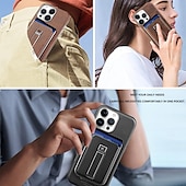 baratos Capas para iPhone-telefone Capinha Para Apple AirTag iPhone 16 Pro Max Plus iPhone 15 14 Pro Max Plus iPhone 13 12 Pro Max Capa traseira Caso de Adsorção Magnética Com Suporte Magnética Suporte para carregamento sem