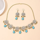 voordelige Sieradensets-Bruidssieradensets 1 set Legering Oorbellen Kettingen Dames Elegant Stijlvol Sieraden set Voor Bruiloft Werk Verjaardag