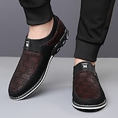 billige Uformelt-svarte slip-on joggesko for menn med teksturert design – komfortable sko for fritids- og hverdagsbruk